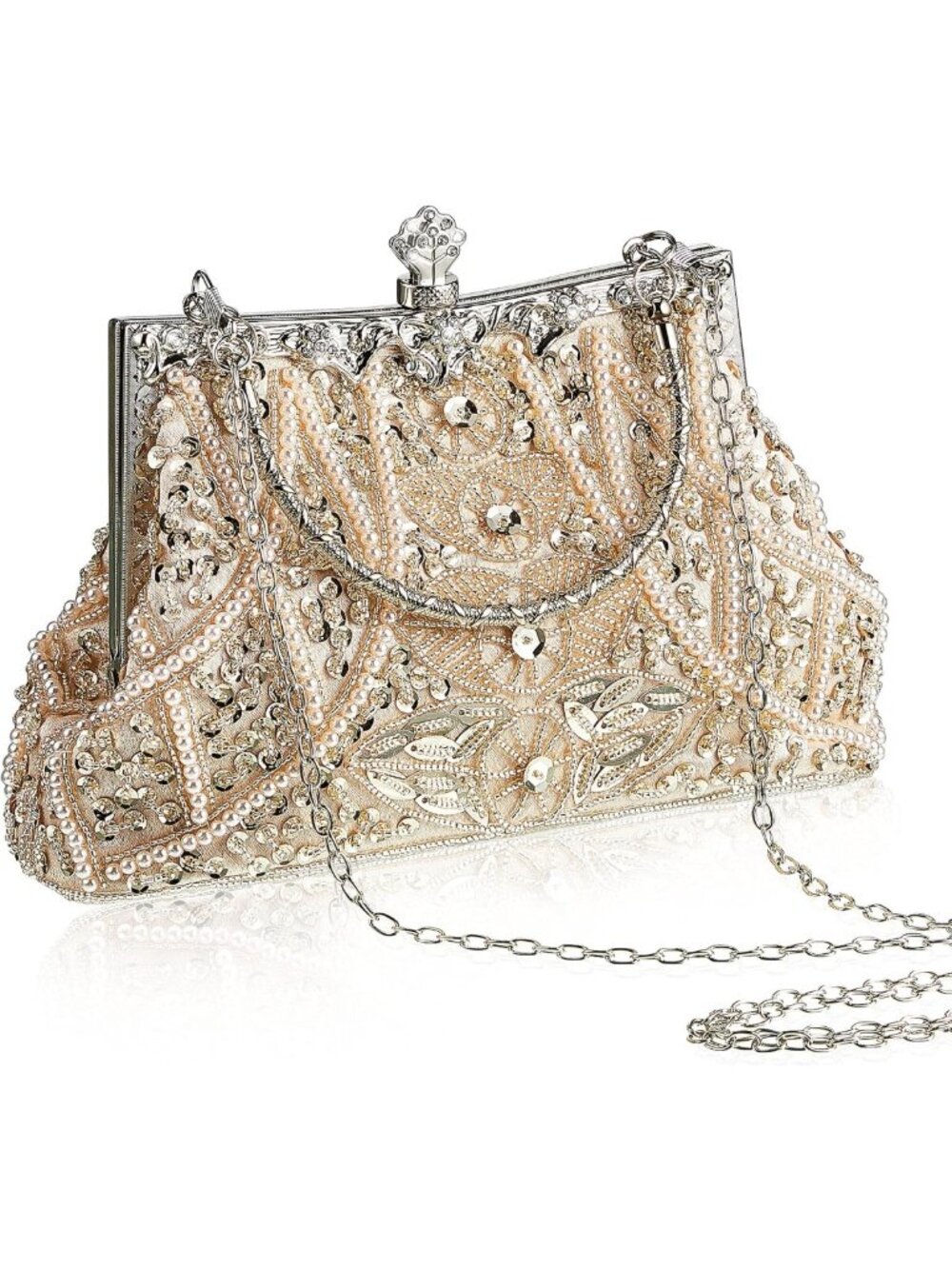 1920s Vintage Beaded Clutch Evening Bag for Weddings, Parties & Special Events